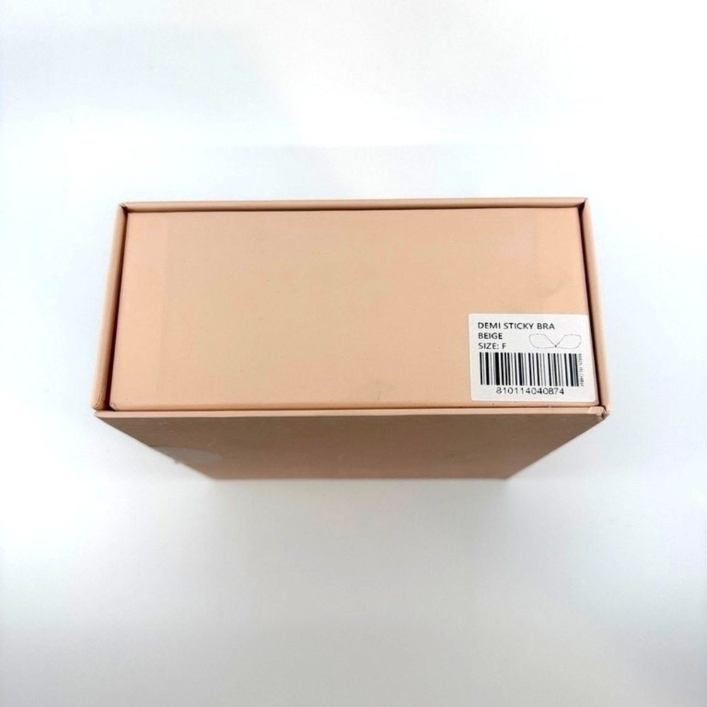 BOOMBA Demi Sticky Bra Beige Size F Strapless Adhesive Silicone NEW open box - Picture 4 of 6